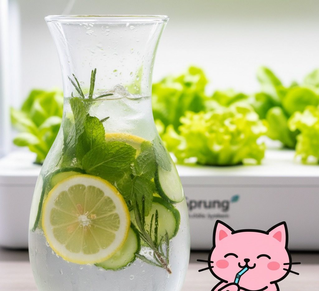 採れたてハーブのデトックスウォーター