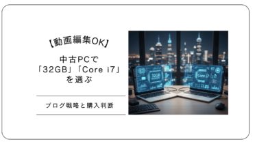 【動画編集/高負荷作業】中古PCでメモリ「32GB」や「Core i7」を選ぶべきブログ戦略と購入判断